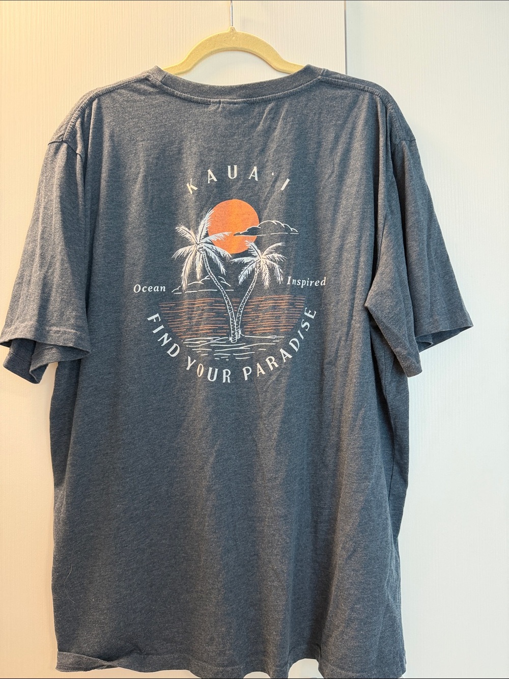 Pacific Creations Kauai Find Your Paradise Graphic Tee Blue Gray Men’s XXL
